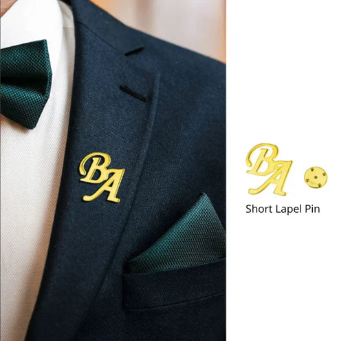 Custom Name Brooch Short Lapel Pin