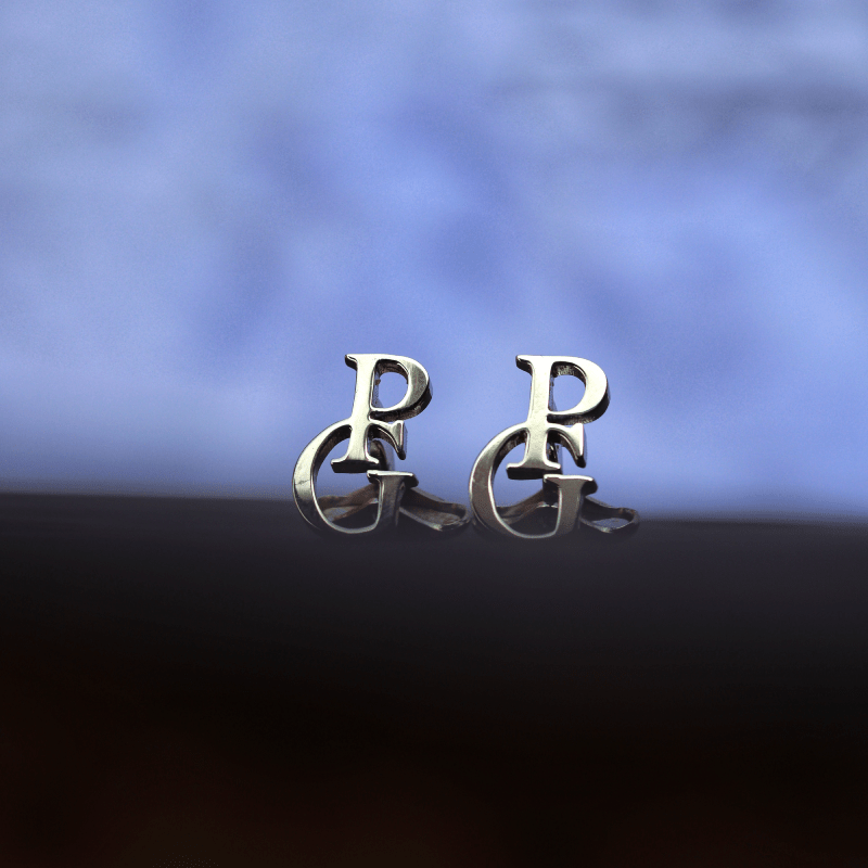 Personalized Upside Down Initial Cufflinks