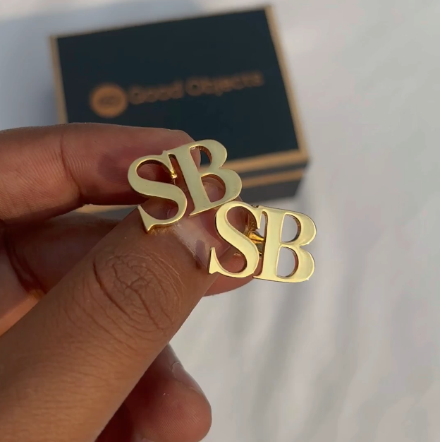 Custom Initial Cufflinks 1 Pair (2 Pcs)