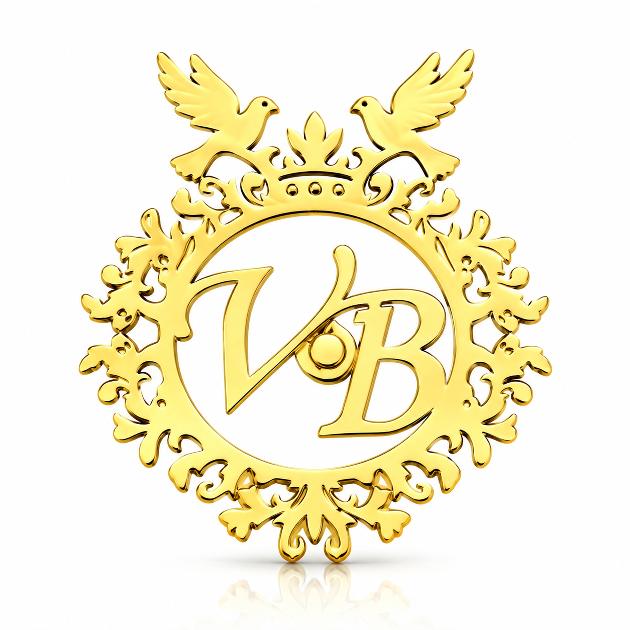 Custom Initials Wedding Brooch
