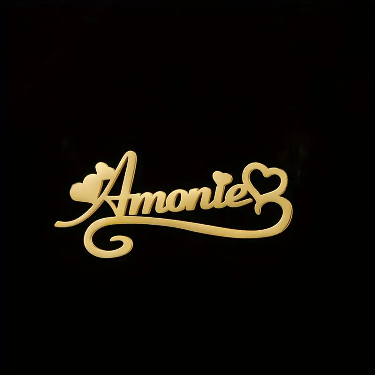 Customized Name Heart Brooch for Women