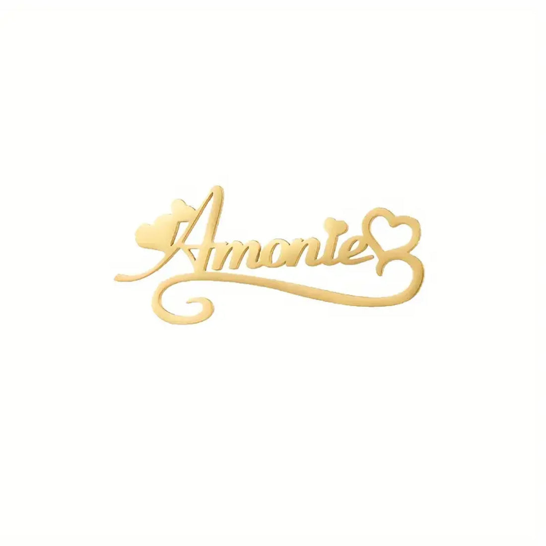 Customized Name Heart Brooch for Women