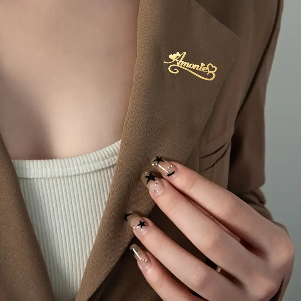 Customized Name Heart Brooch for Women