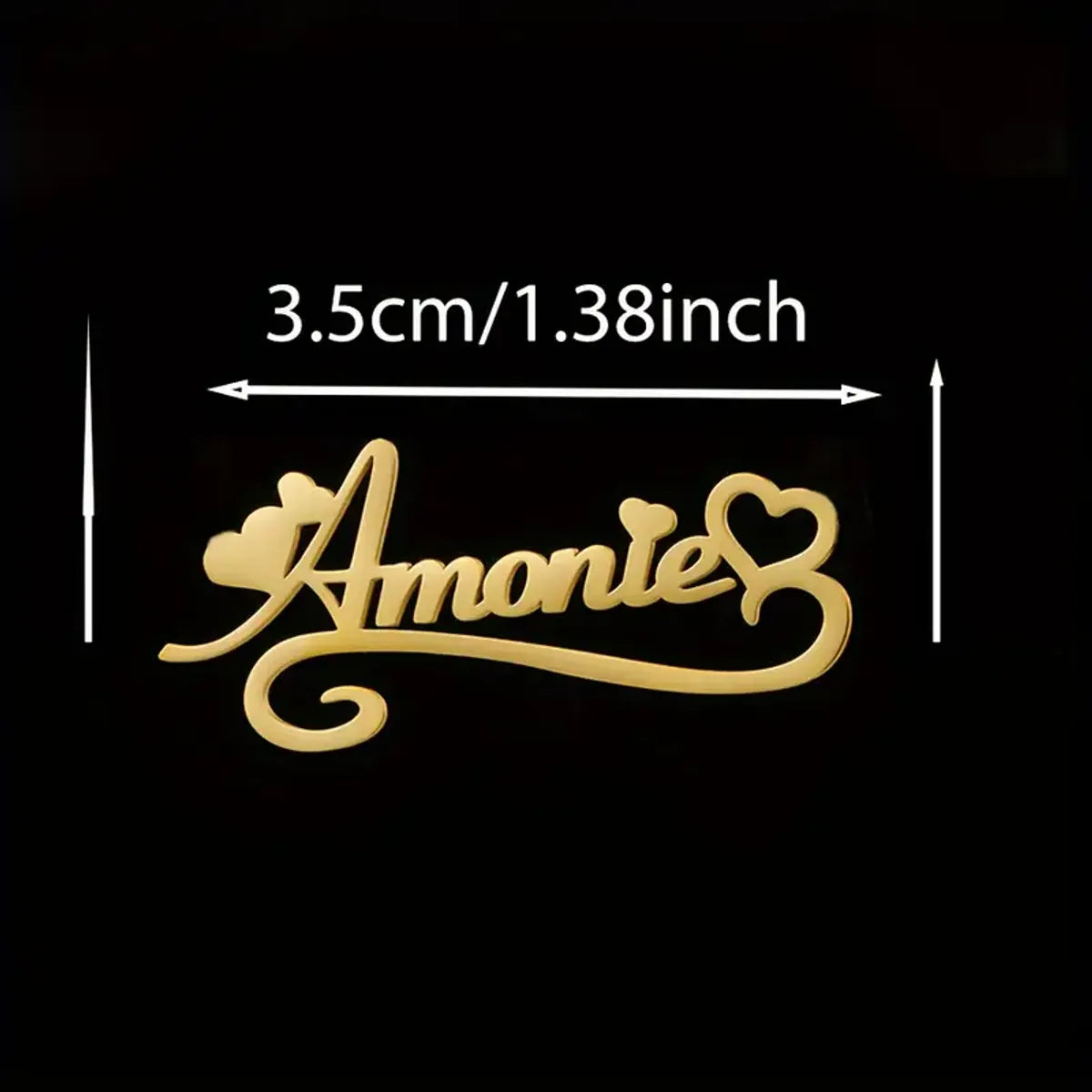 Customized Name Heart Brooch for Women