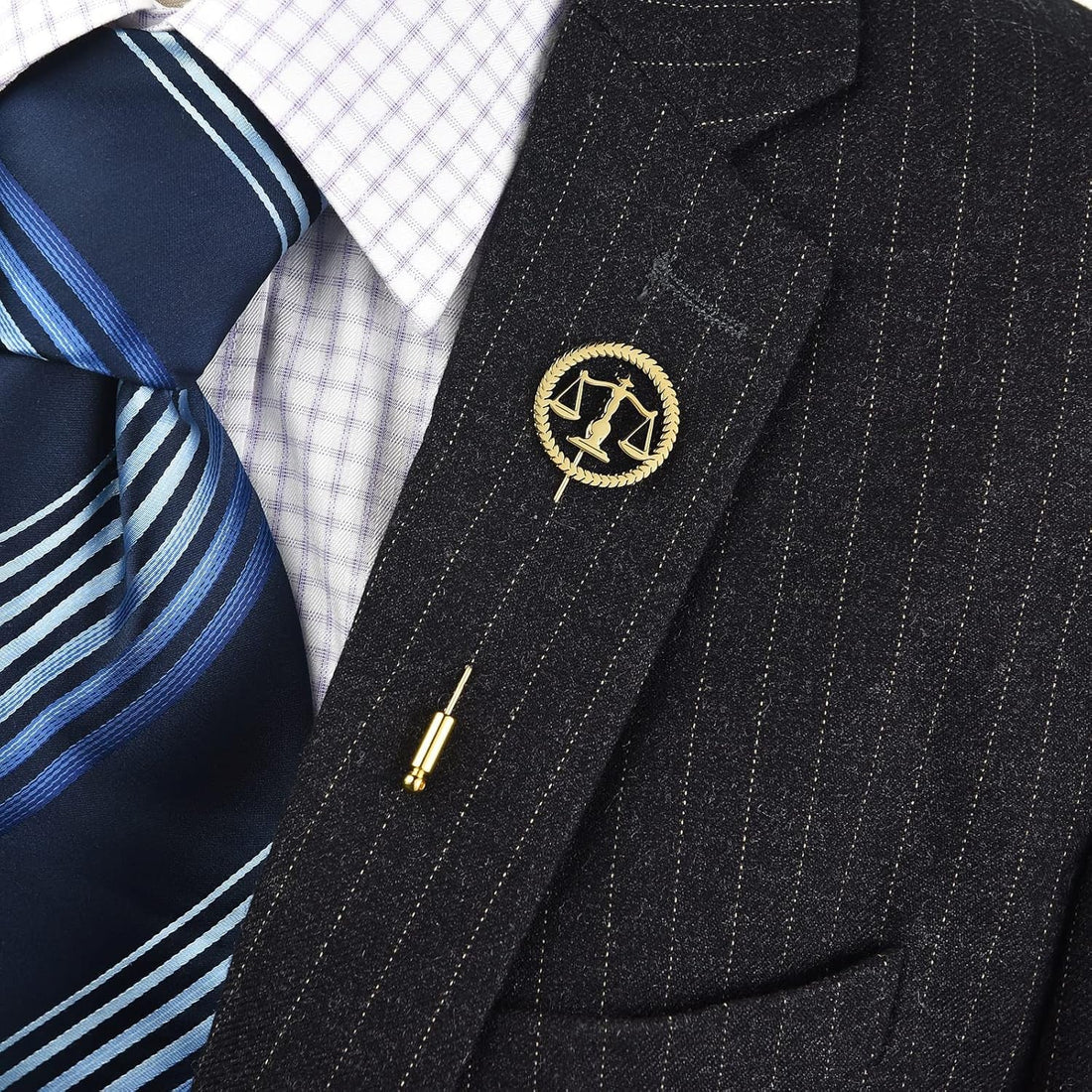 Justice Scale Brooch Lapel Pin for Lawyers & Judges