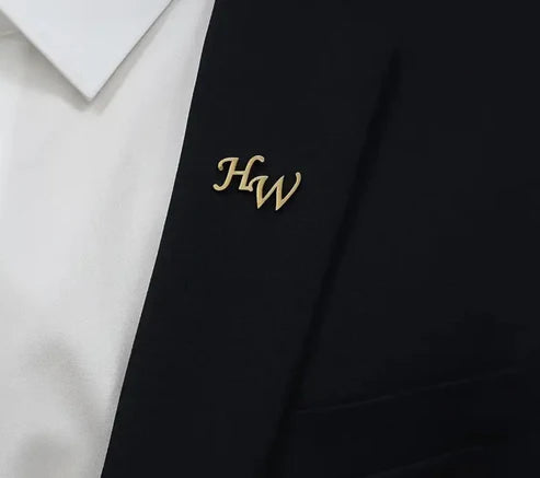 Custom Name Brooch Short Lapel Pin