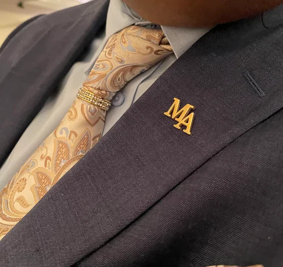 Custom Name Brooch Short Lapel Pin