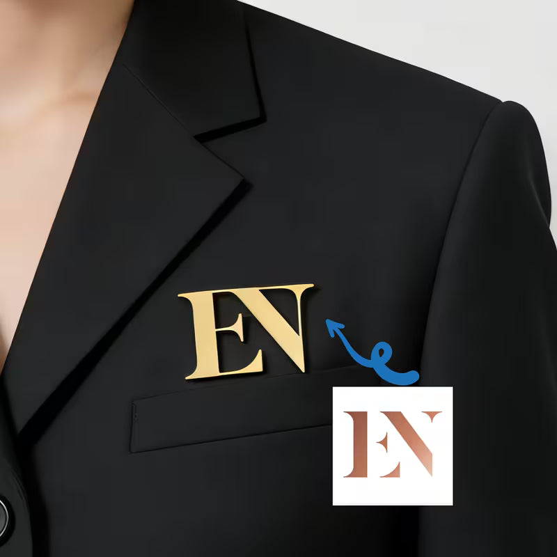 Monogram Brooch