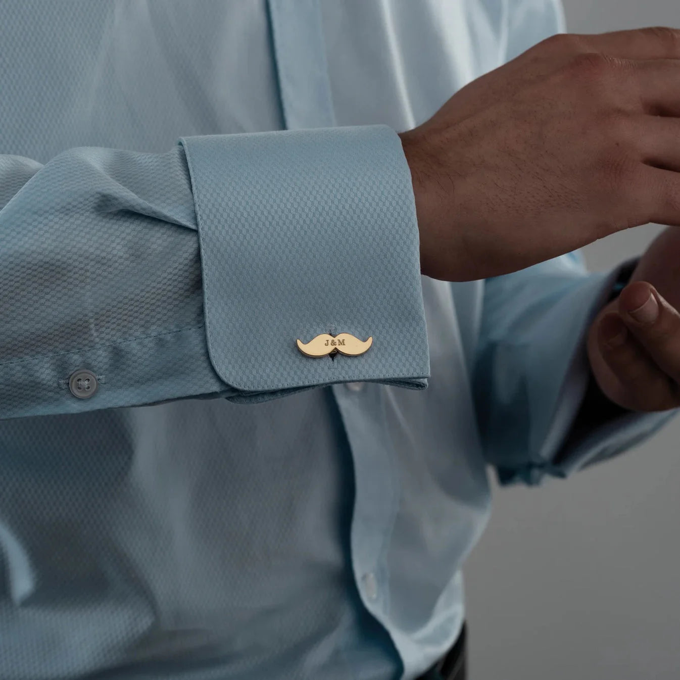 Mustache Name Engraved Cufflinks