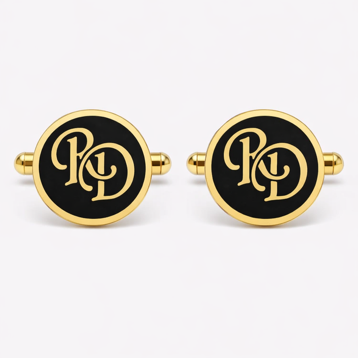 Personalized Enamel Initial Cufflinks
