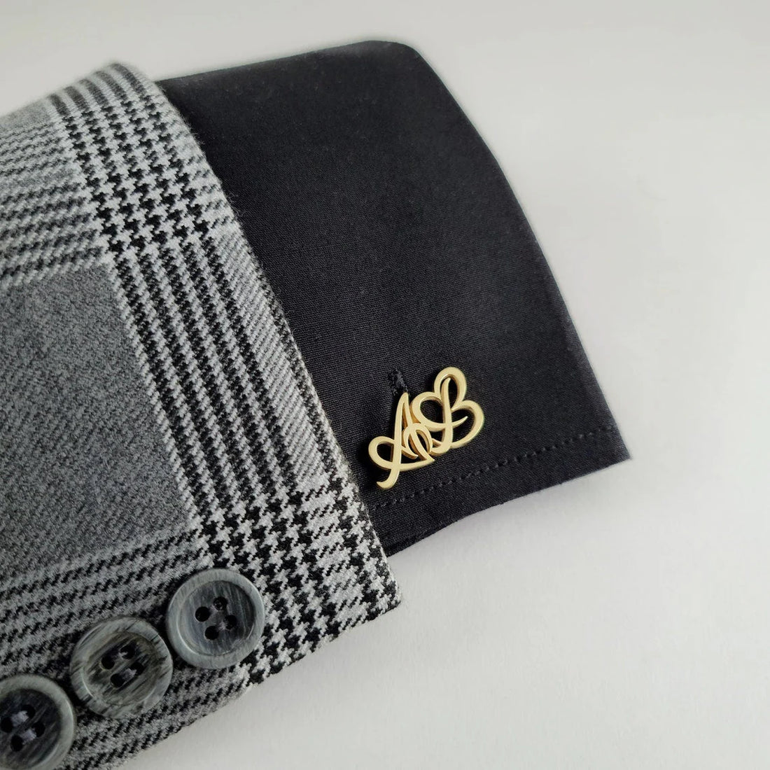 Personalized Heart Initial Cufflinks