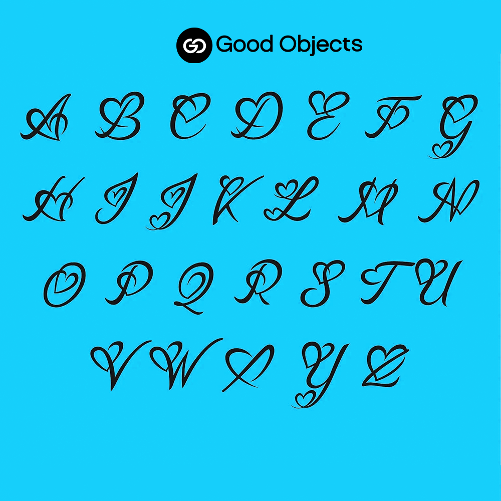 Personalized Heart Initial Cufflinks