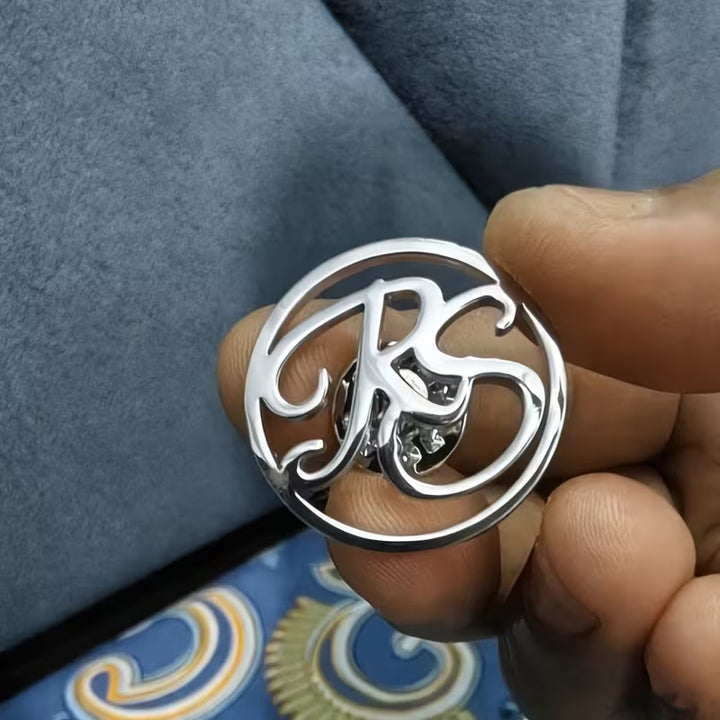 Personalized Initial Brooch For Men Women