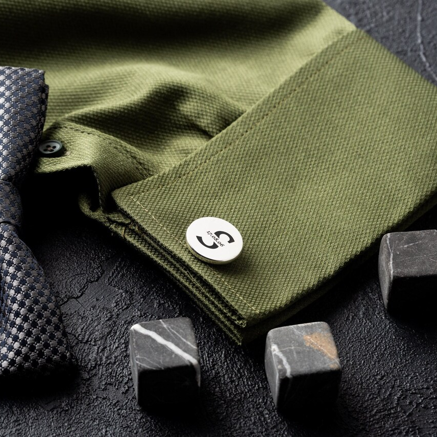 Personalized Monogram Cufflinks with Date