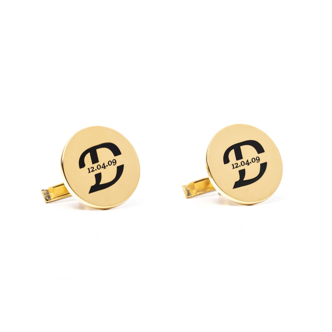 Personalized Monogram Cufflinks with Date