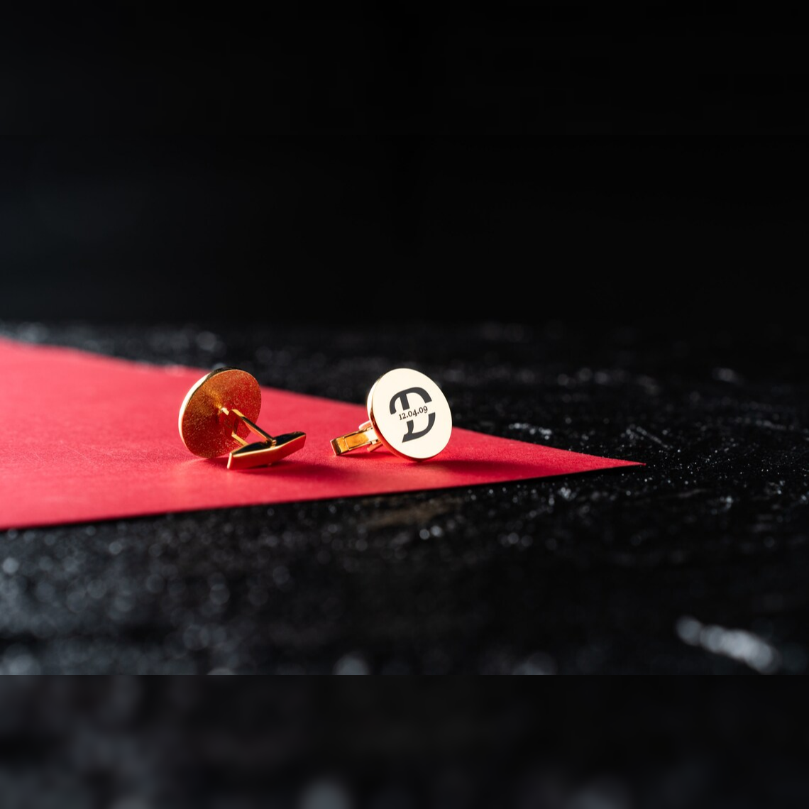 Personalized Monogram Cufflinks with Date