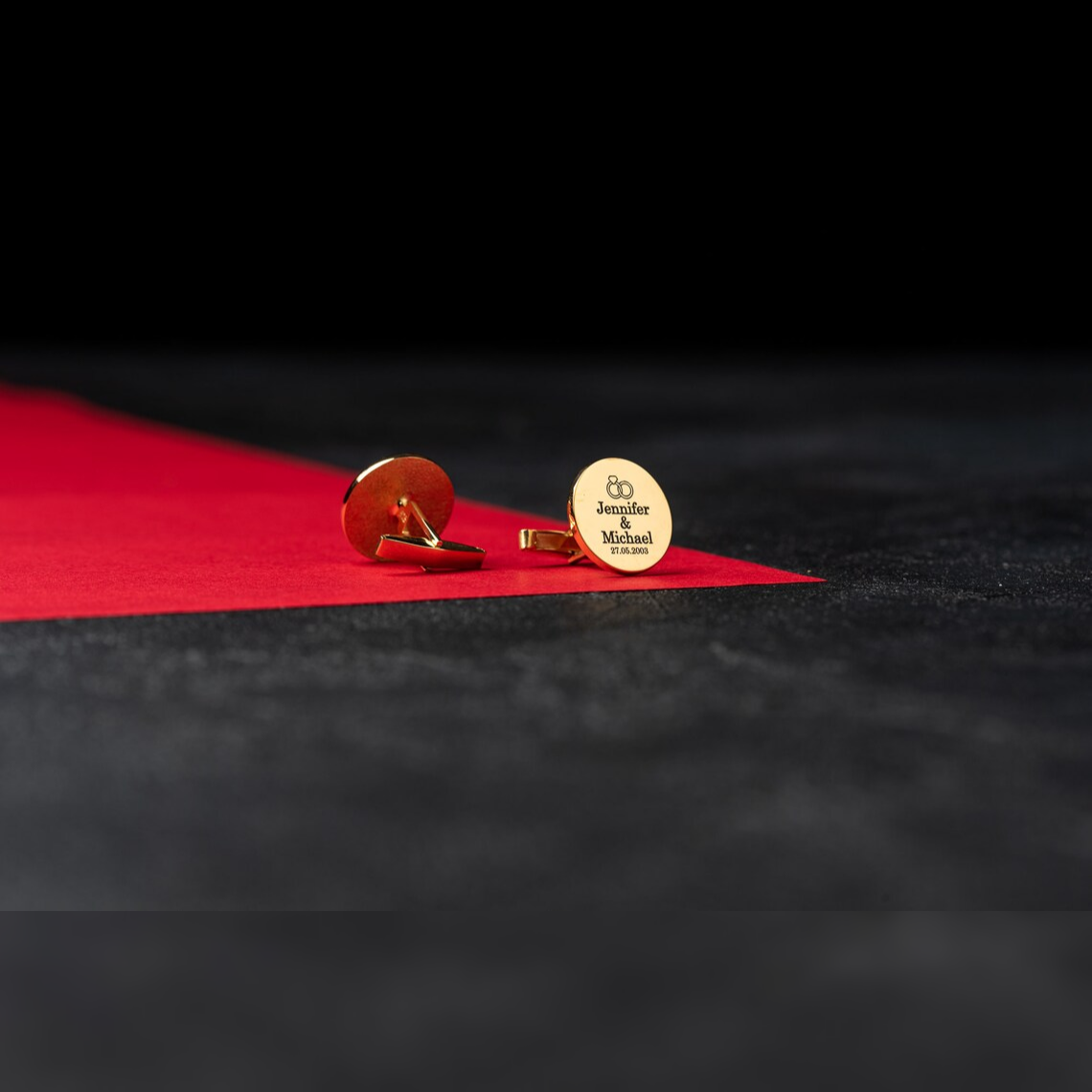 Personalized Wedding Cufflinks with Date