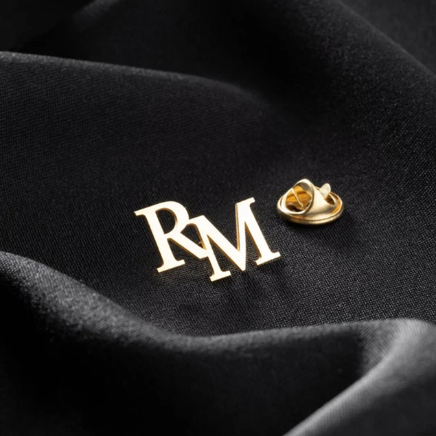 Personalized initial Lapel Pin Brooch for Women