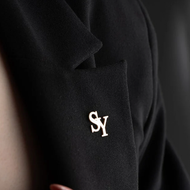 Personalized initial Lapel Pin Brooch for Women