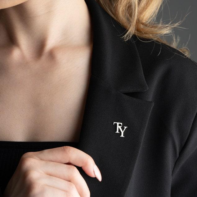 Personalized initial Lapel Pin Brooch for Women