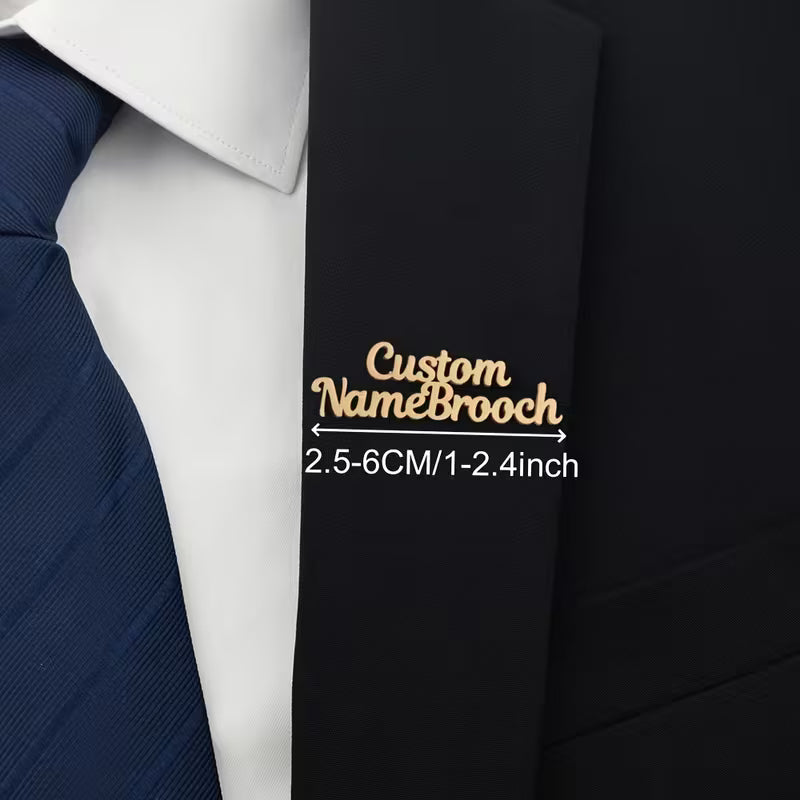 Couple's Double-Layer Name Brooch