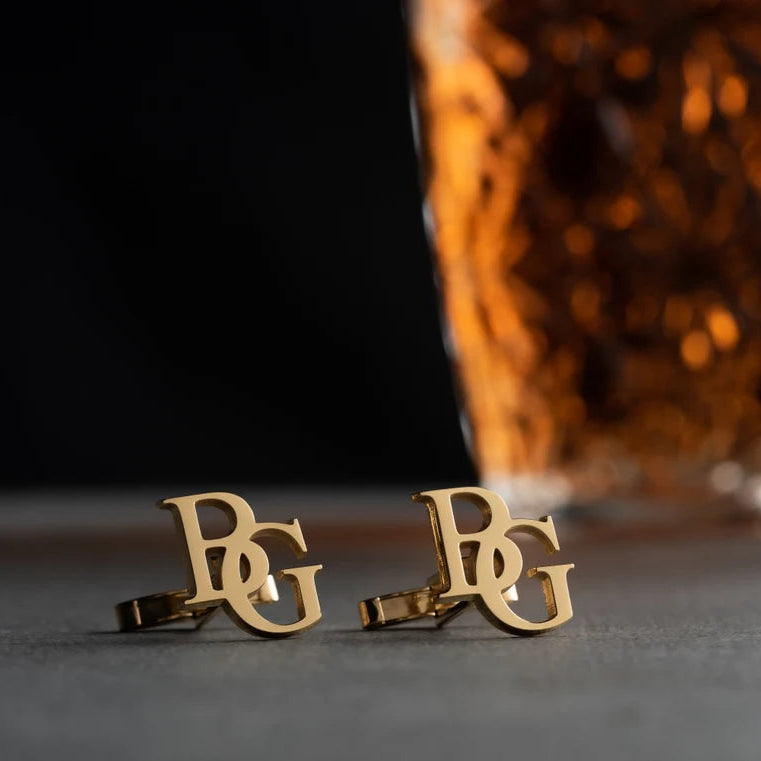 Personalized Initial Name Cufflinks 1 Pair (2 Pcs)