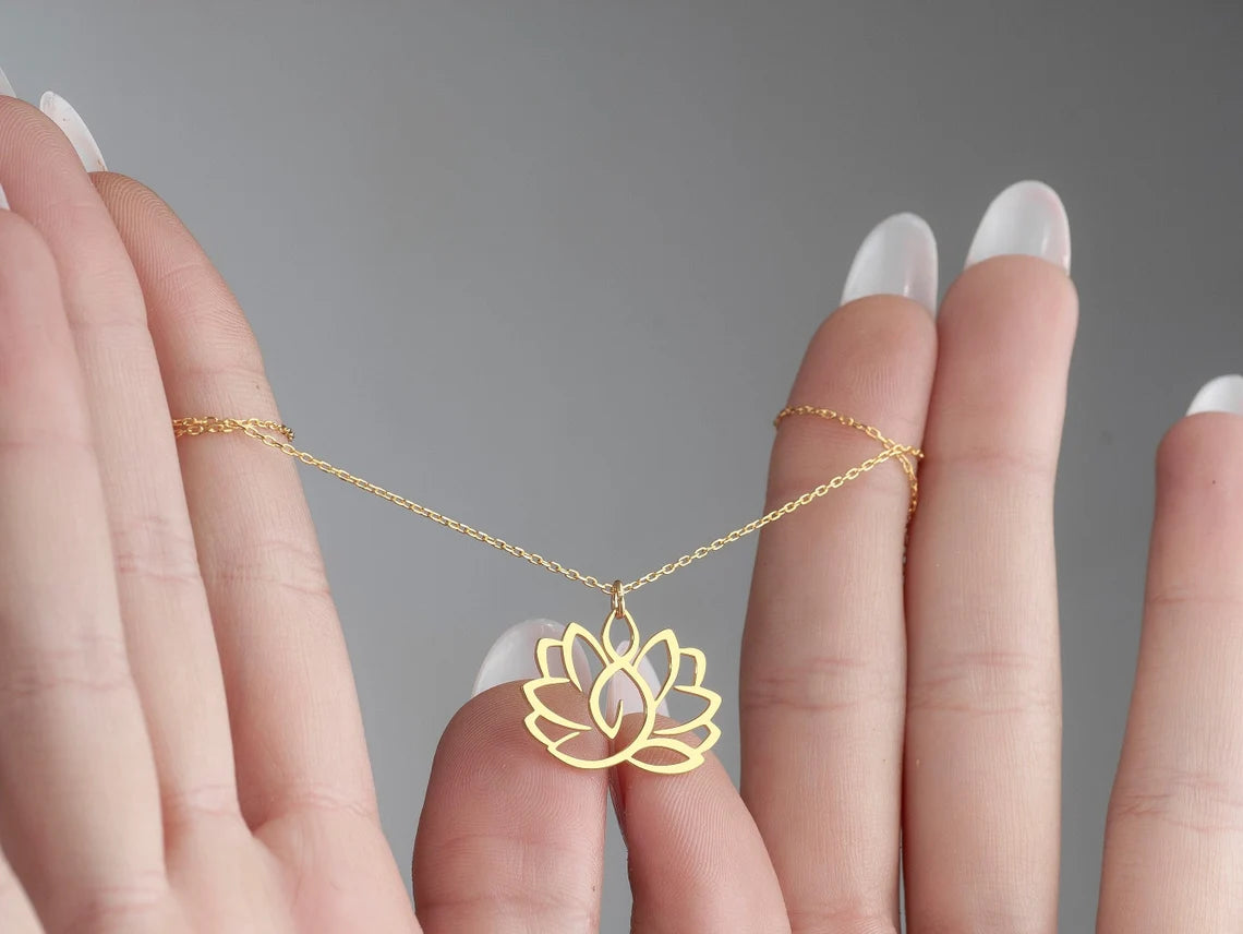 Lotus Flower Yoga Necklace Pendant