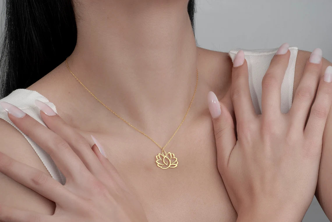Lotus Flower Yoga Necklace Pendant