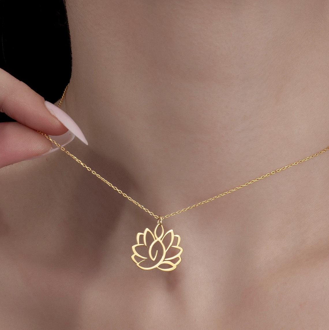 Lotus Flower Yoga Necklace Pendant