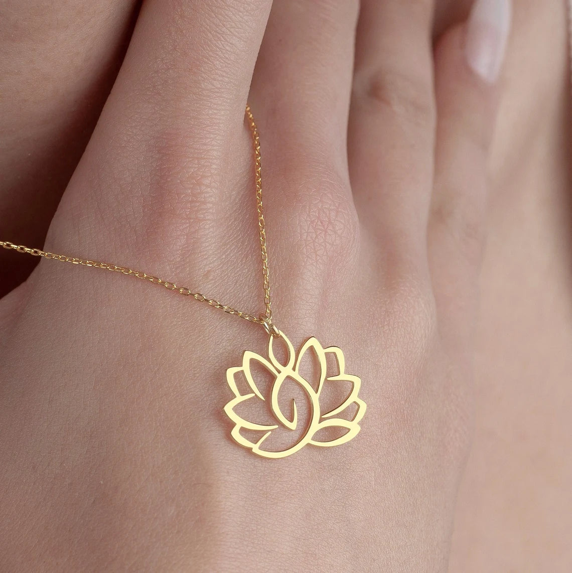 Lotus Flower Yoga Necklace Pendant