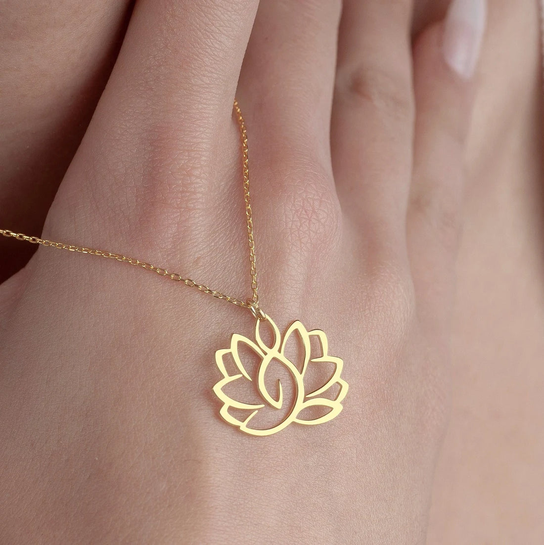 Lotus Flower Yoga Necklace Pendant