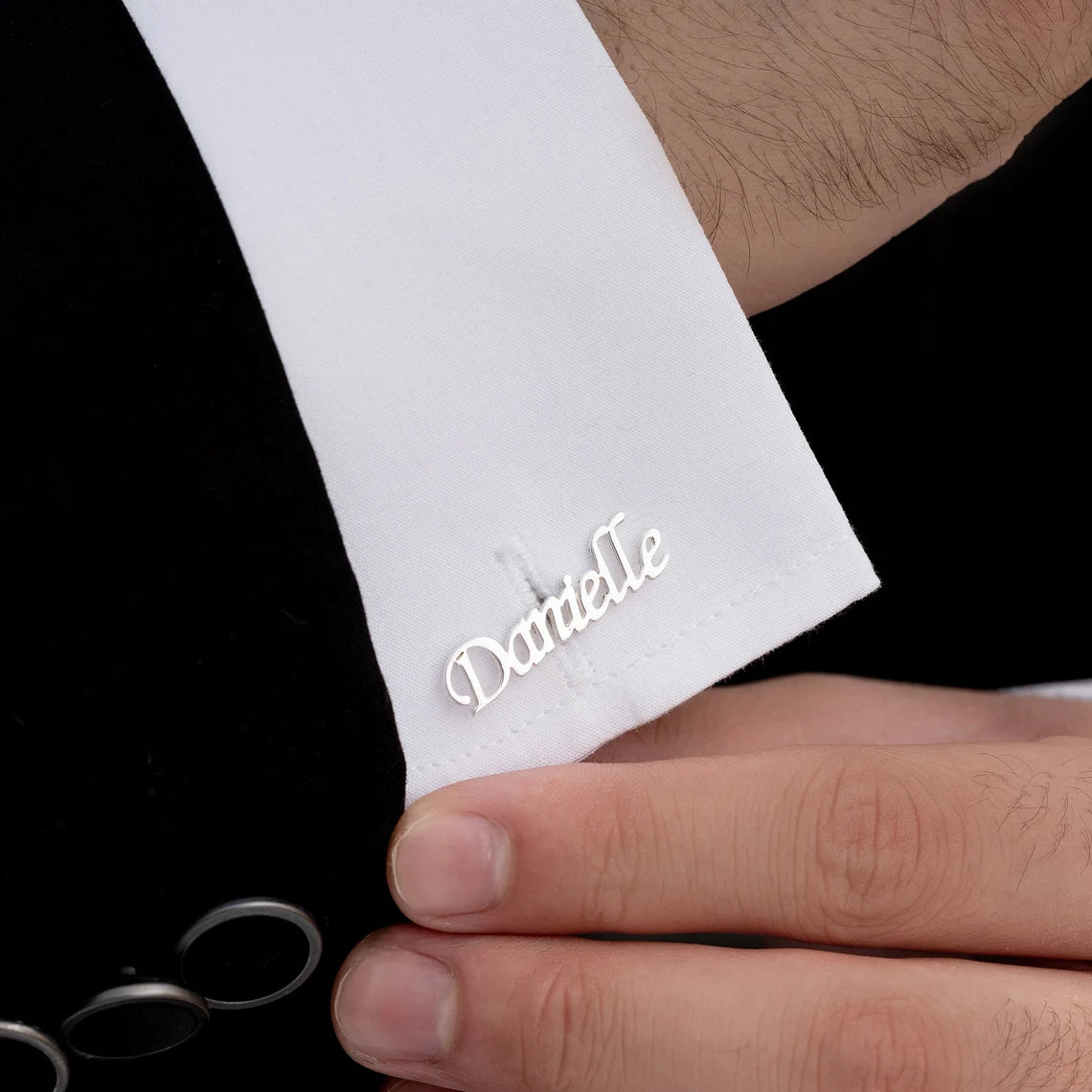 Personalized Name Cufflinks for Groom
