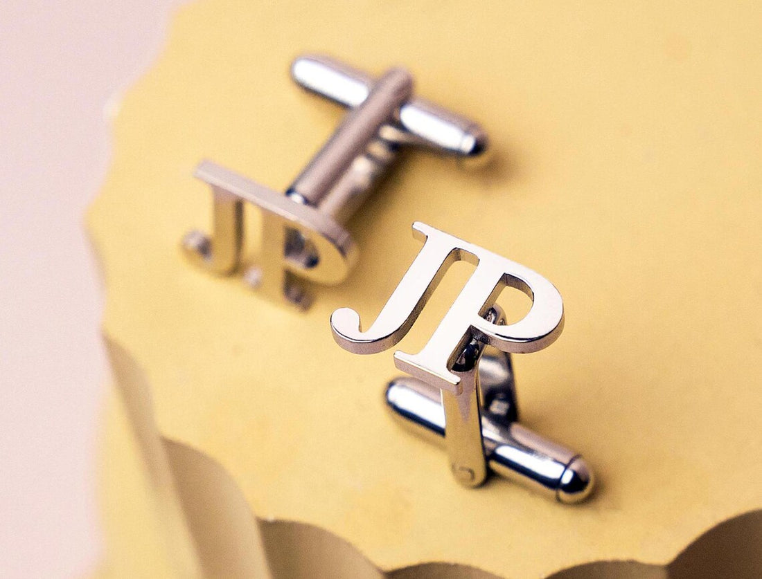 Custom Initial Cufflinks 1 Pair (2 Pcs)