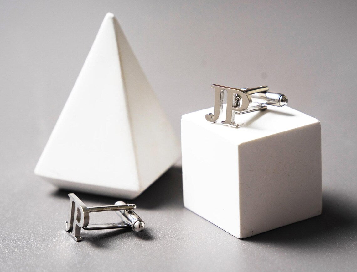 Custom Initial Cufflinks 1 Pair (2 Pcs)