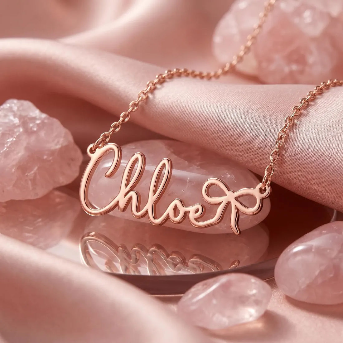 Personalised Bow Name Necklace