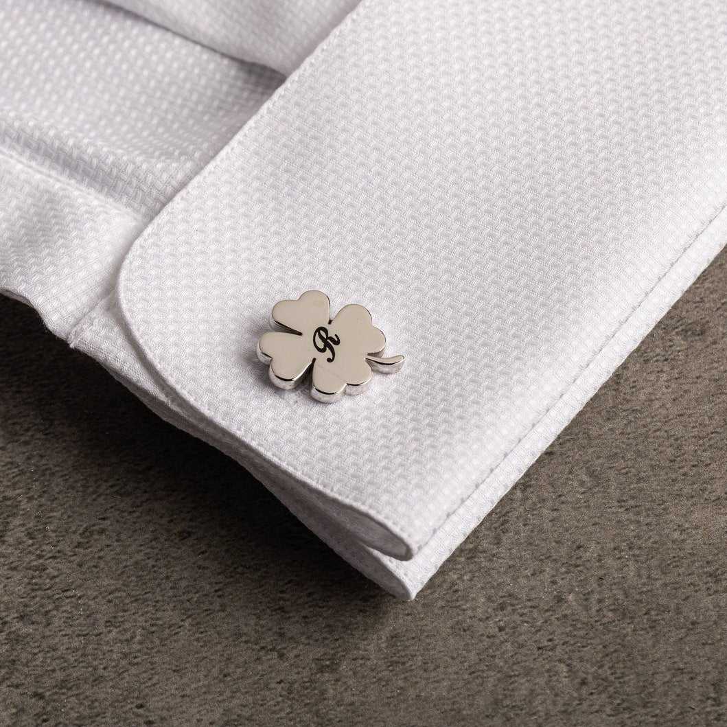 Personalized Four Leaf Name Cufflink