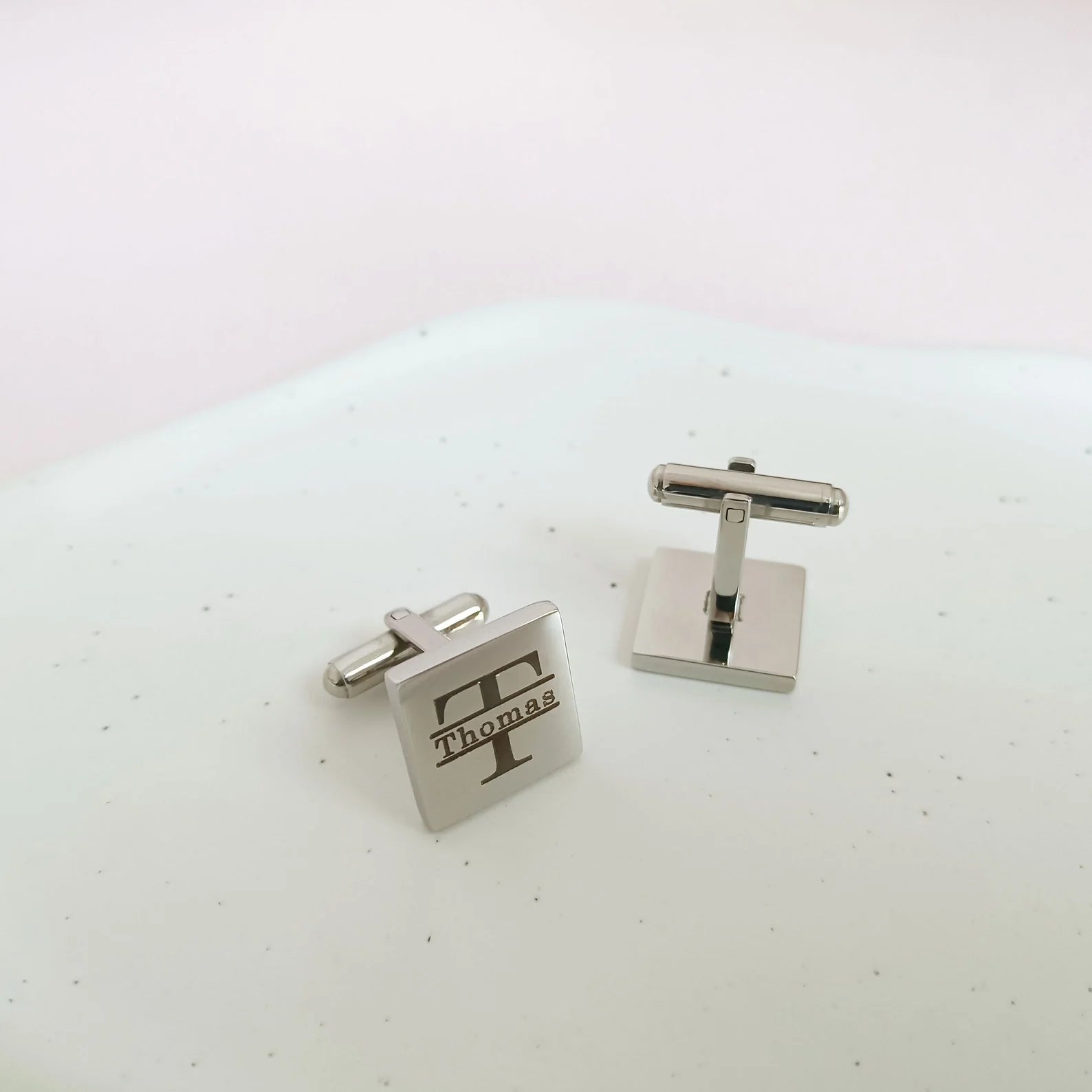 Personalized Name Engraved Square Cufflinks