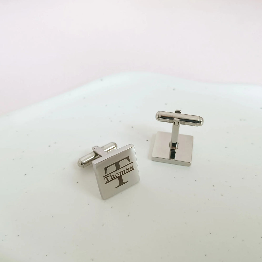 Personalized Name Engraved Square Cufflinks