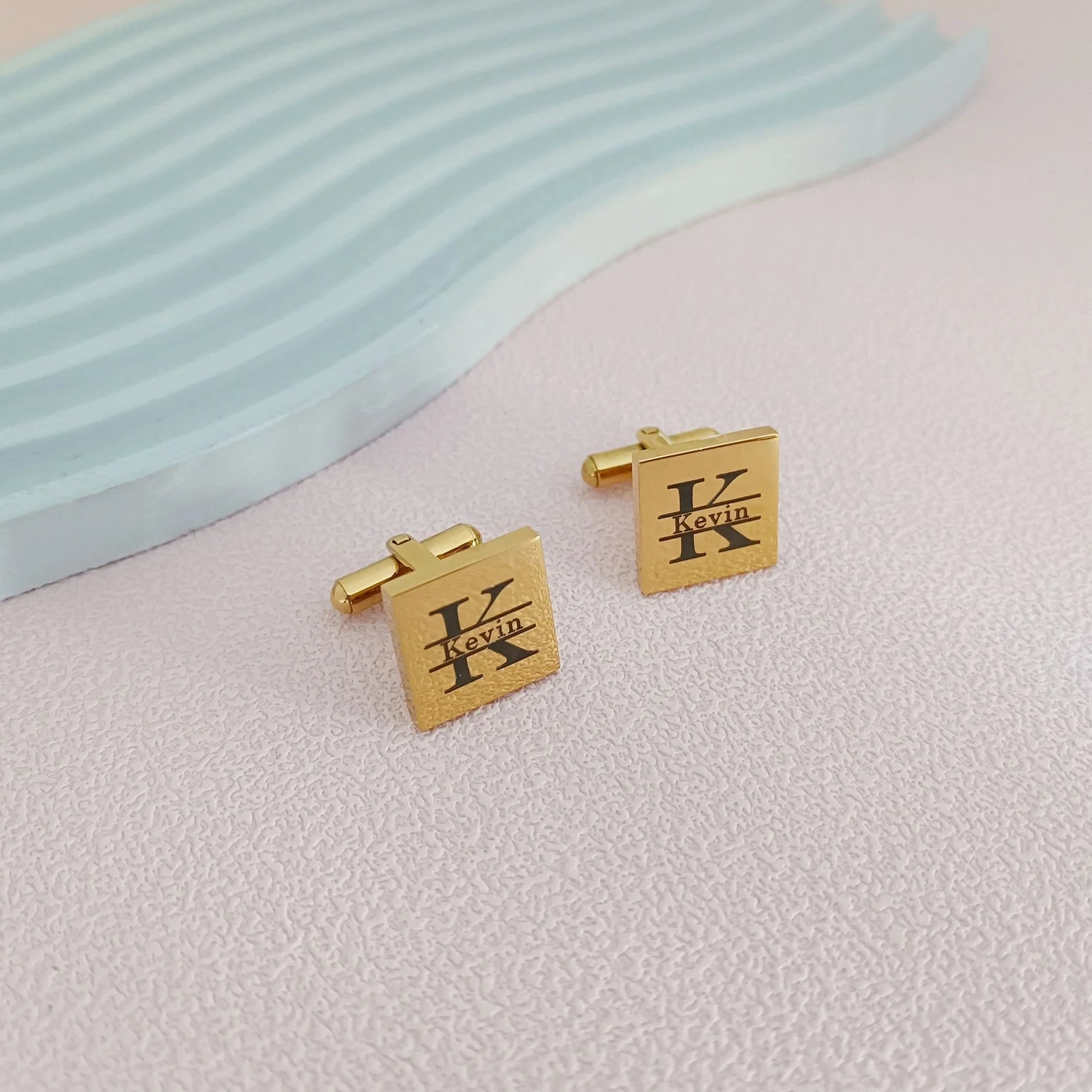 Personalized Name Engraved Square Cufflinks