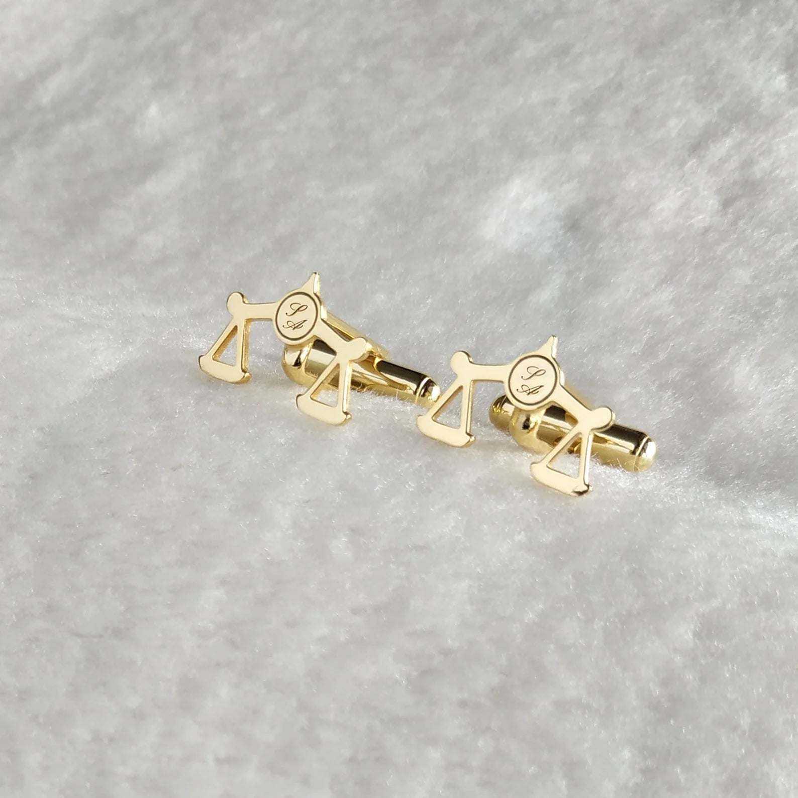 Personalized Justice and Initials Cufflinks