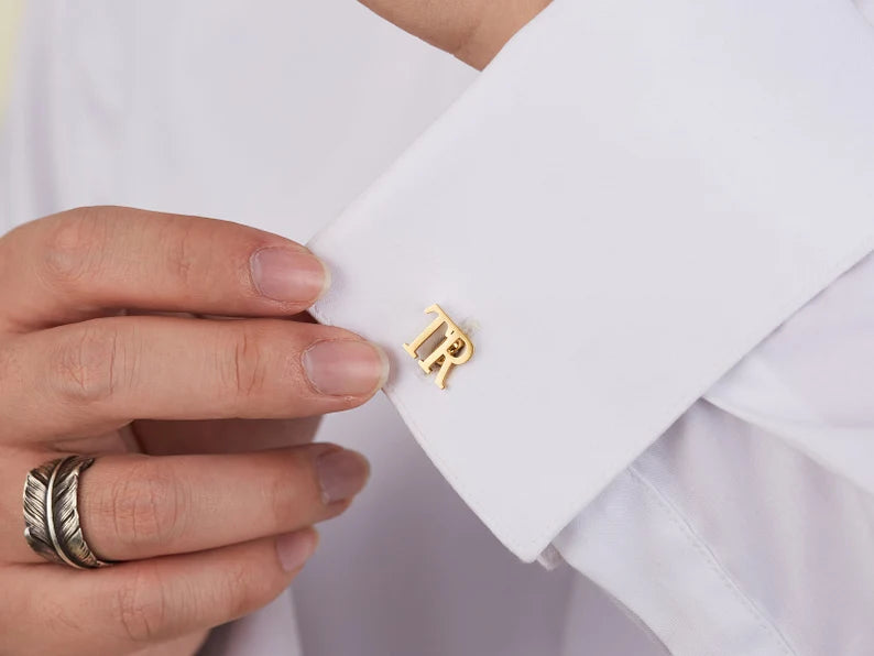 Custom Initial Cufflinks 1 Pair (2 Pcs)