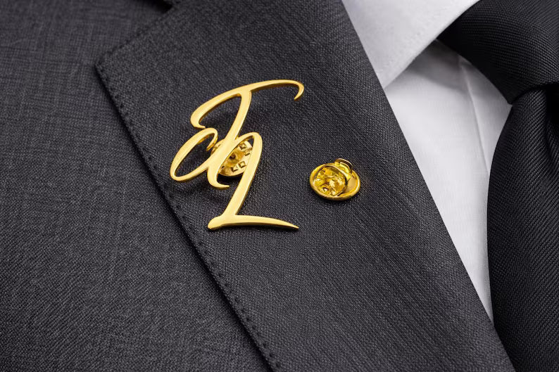 Custom Initial Letter Lapel Pins