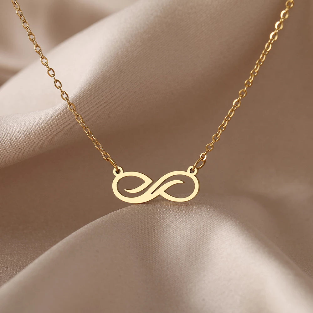 Wave Style Infinity Necklace