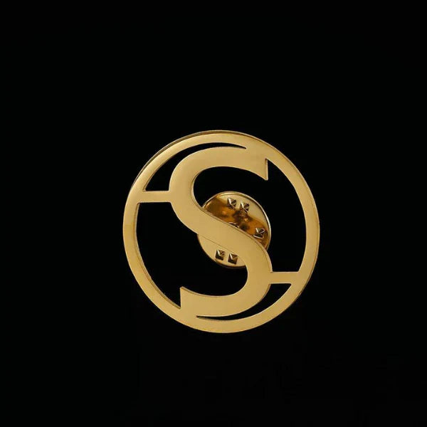 Custom Single Initials Brooch Lapel Pins