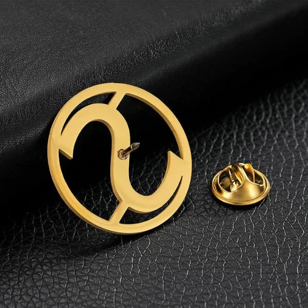 Custom Single Initials Brooch Lapel Pins